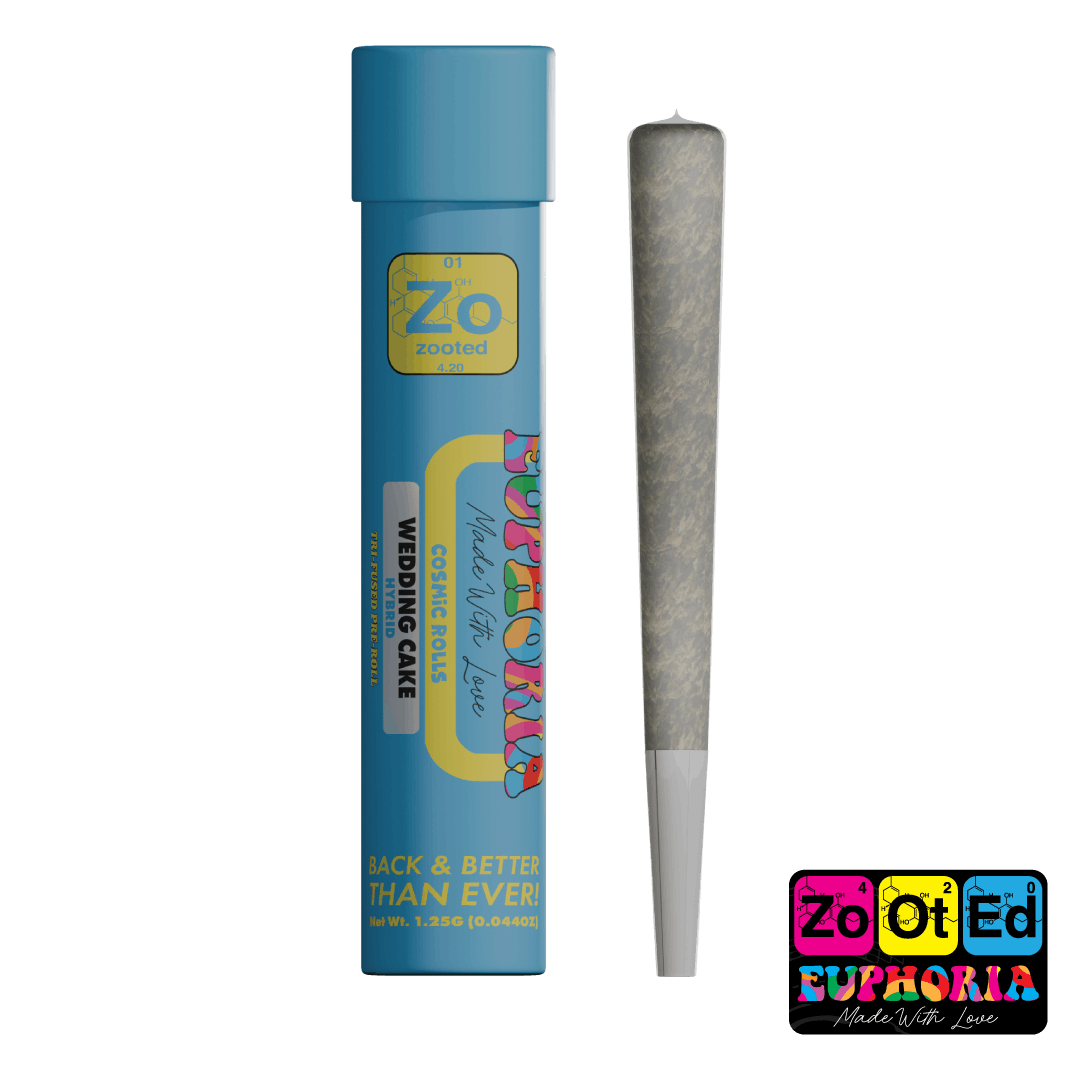 Zooted Brandz - MI - Wedding Cake Cosmic Pre-Roll - 1.25G Premium Triple Infused Pre-Roll - 1