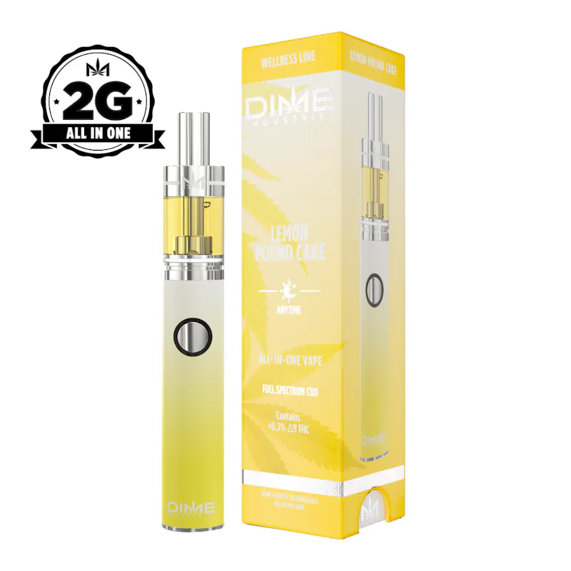 Dime Industries Lemon Pound Cake Wellness Line 2G All In One Device disposable