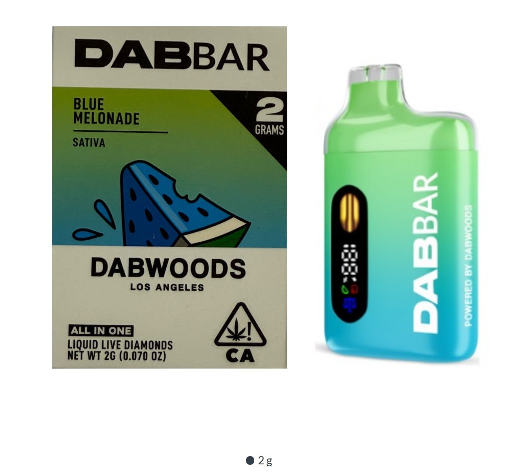 Dabwoods - VAPE - DABBAR 2.0 LIQUID DIAMONDS BLUE MELONADE 2G - 1