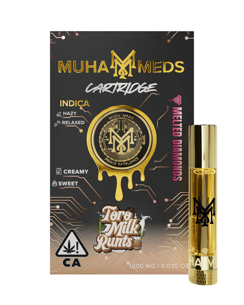 Muha Meds Toro Milk Runtz Melted Diamonds Cartridge 1g cartridge