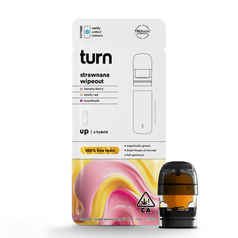 turn Strawnana Wipeout Live Resin Pod 1g pod
