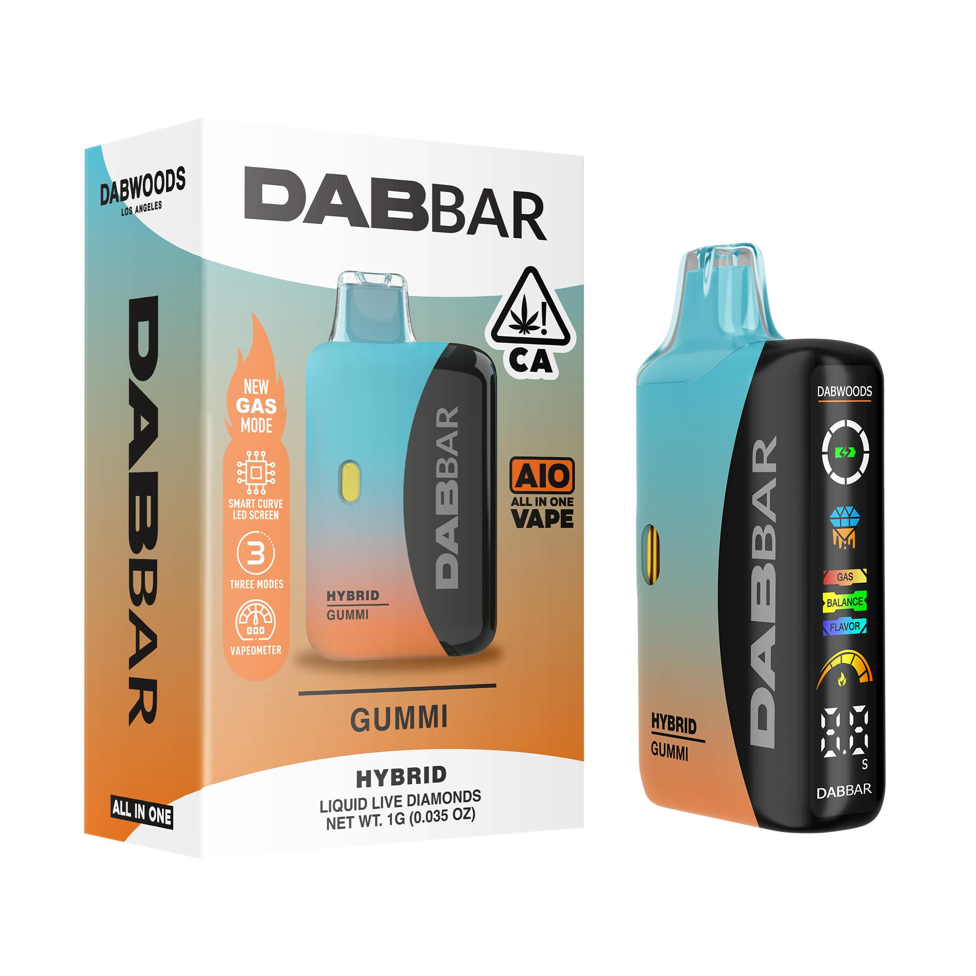 Dabwoods - VAPE - DABBAR 3.0 LIQUID LIVE DIAMONDS GUMMI 1G - 1