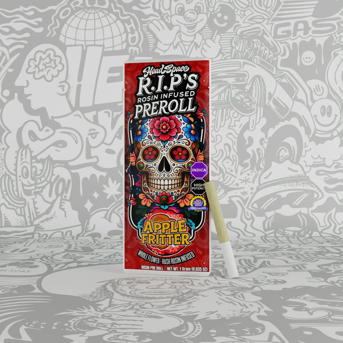 HeadSpace Alchemy - RIPs (Rosin Infused Preroll) - Apple Fritter - 1