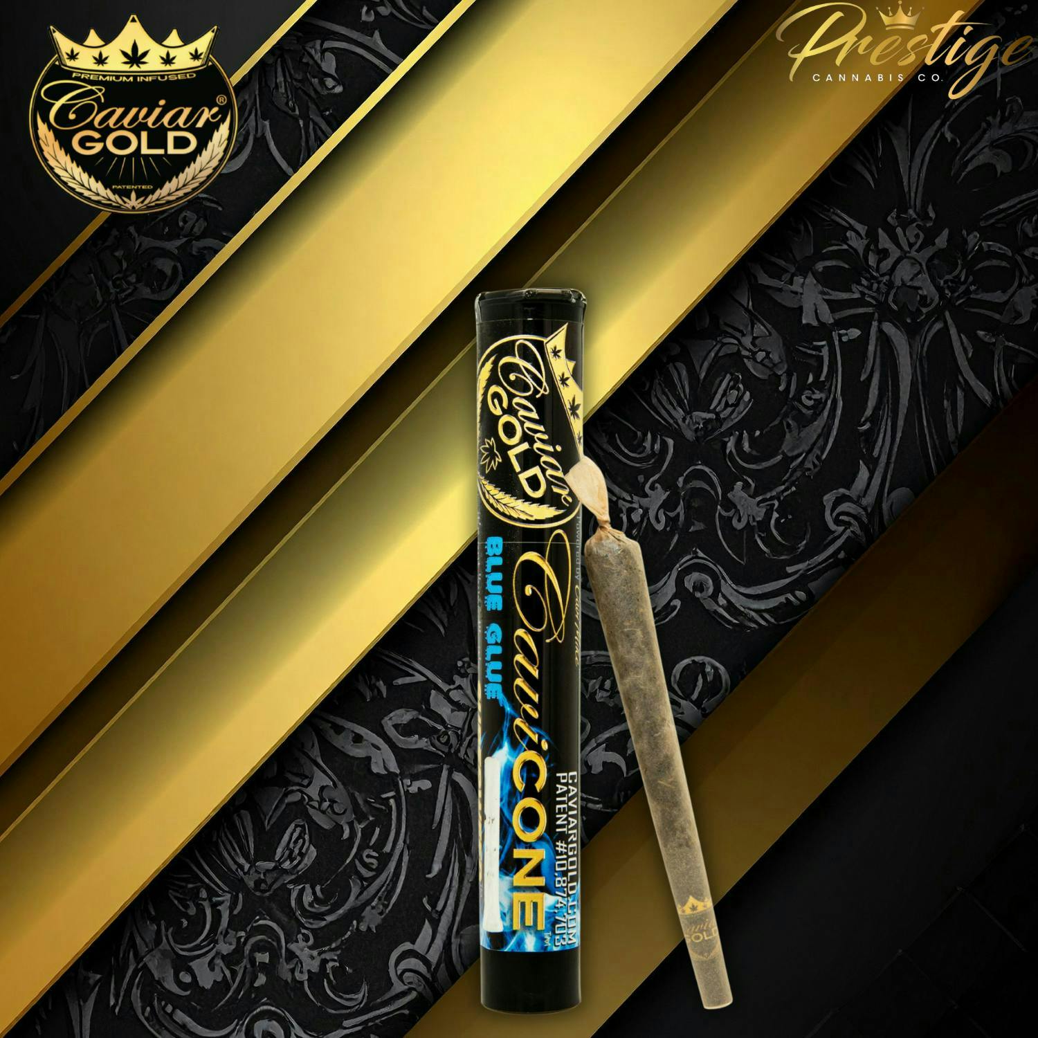 Caviar Gold - Caviar Gold l Cavi Cone l Blue Glue l 1.5g Infused Pre-Roll - 1