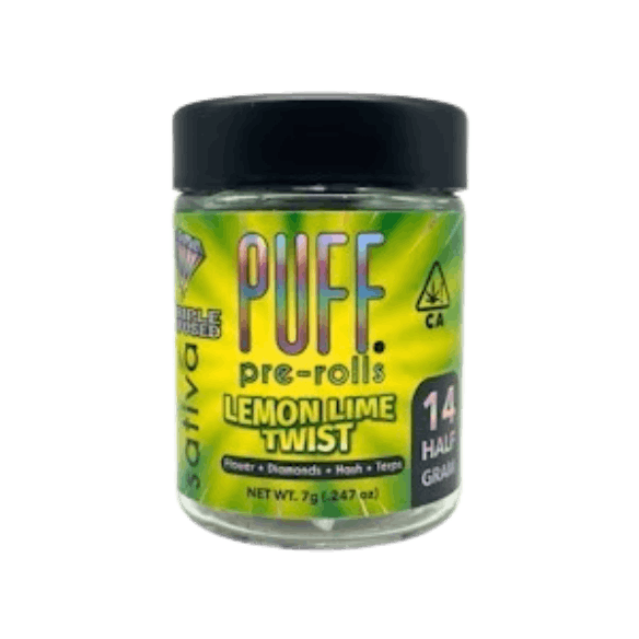 PUFF - Lemon Lime Twist - Sativa Infused Pre Roll Pack 14ct [7g] - 1