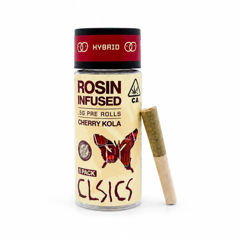 CLSICS - Cherry Kola - Rosin Infused Joints - 0.5g each - 5pk pre-roll