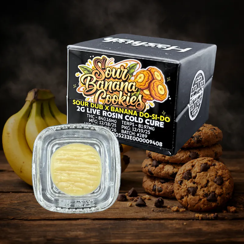 Hashish Sour Banana Cookies 2g Rosin concentrate