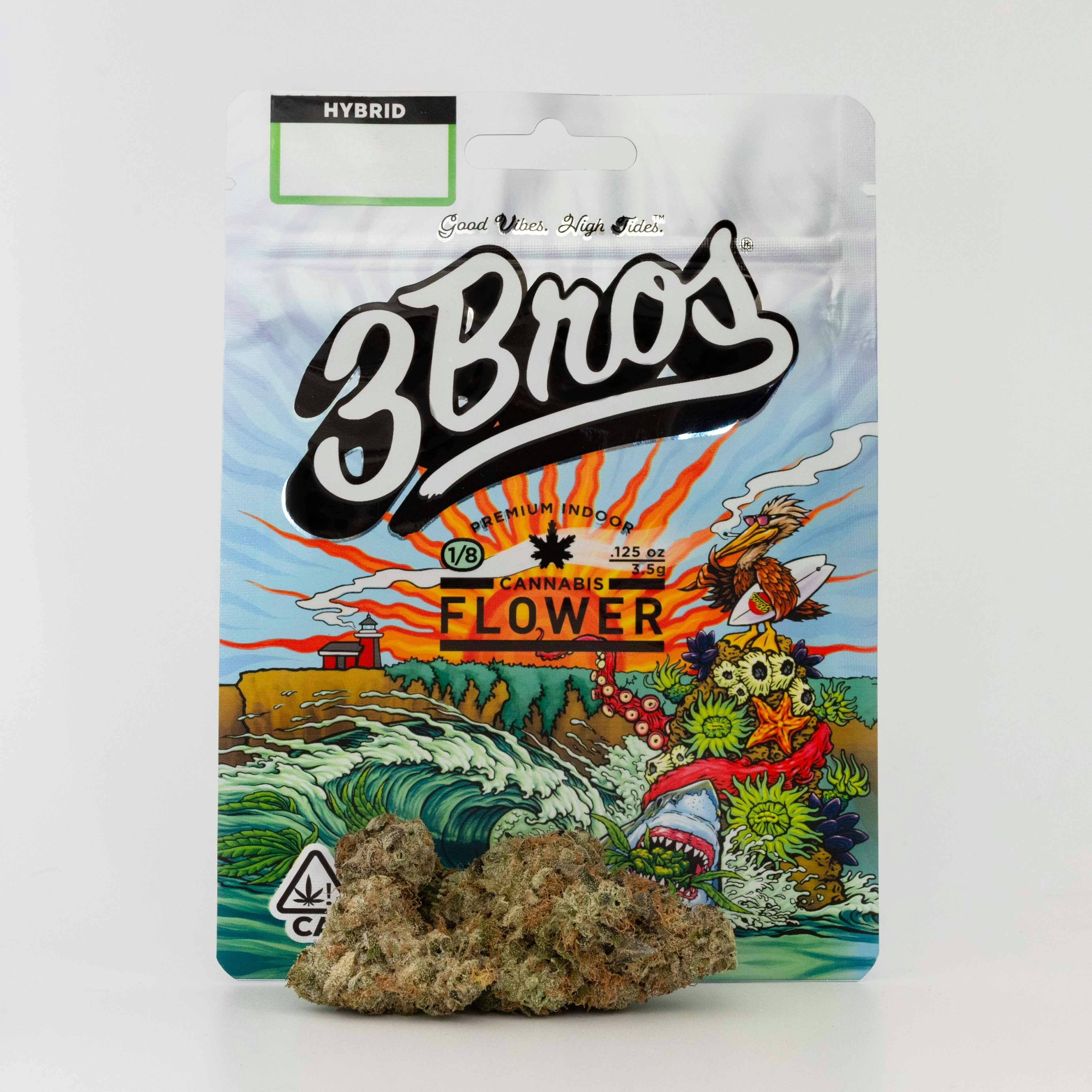 3 Bros Grow - 3 Bros | Indoor Flower | 3.5g | Gusher Runtz | Hybrid - 1