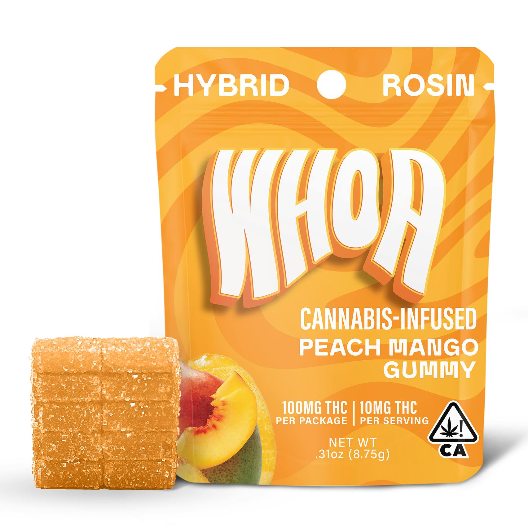 Whoa - WHOA ROSIN Peach Mango Gummy Bite (100mg) - 1