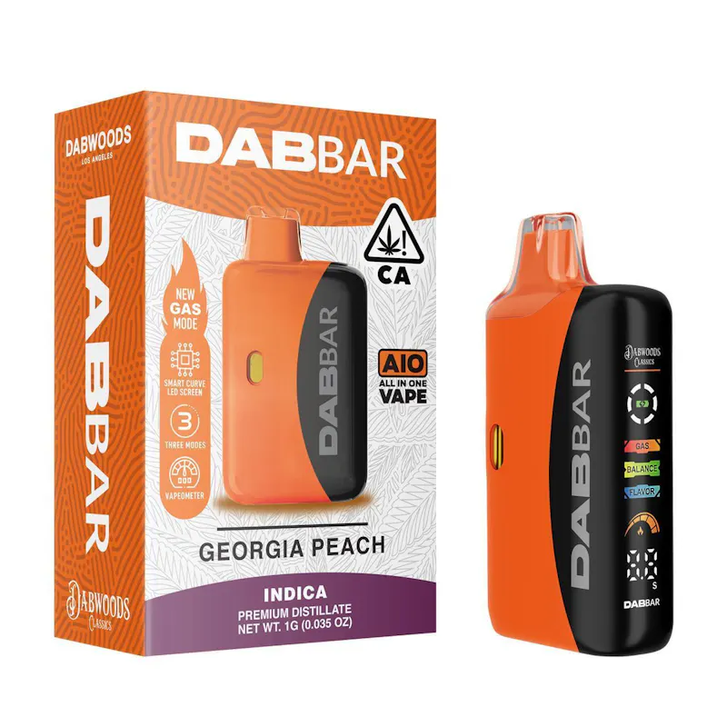 Dabwoods Georgia Peach Dab Bar Classics 3.0 Distillate 1g concentrate