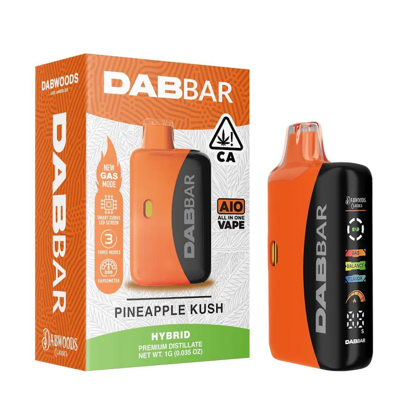 Dabwoods Pineapple Kush Dab Bar Classics 3.0 1g concentrate