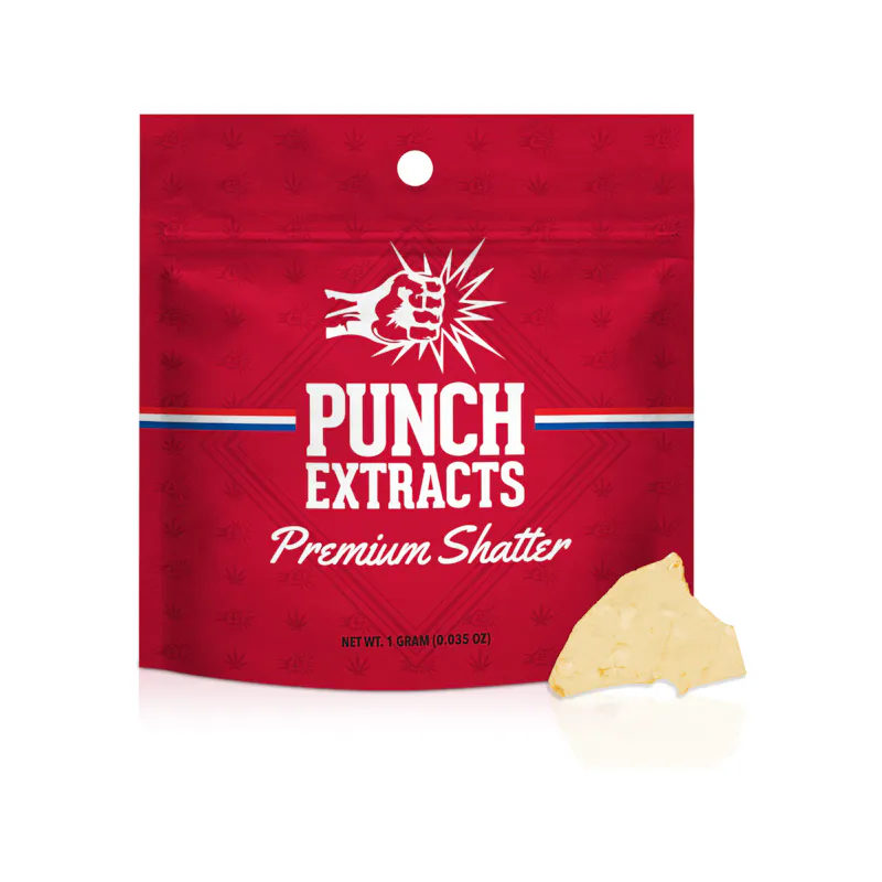 Punch Edibles Berry Gass BHO Shatter (1g) concentrate