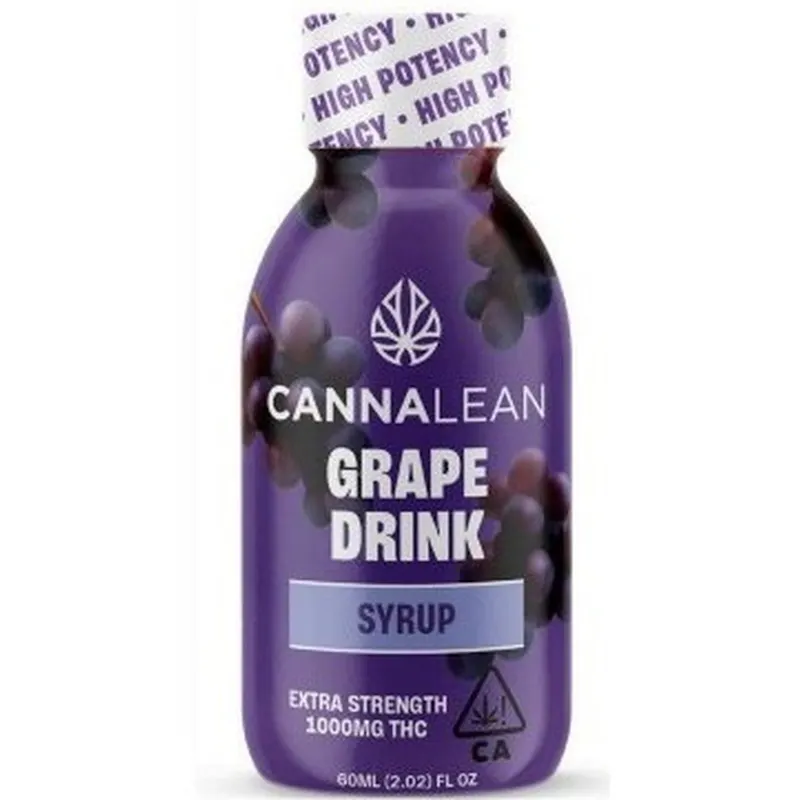 Cannalean Grape Drink THC Syrup 1000mg edible
