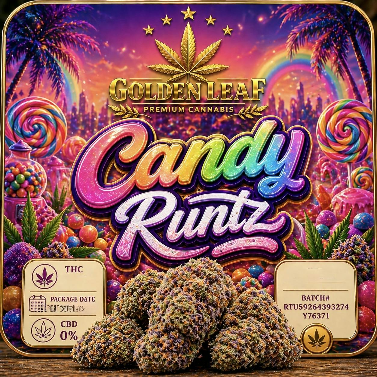 Golden Leaf - Candy Runtz | Premium+ Flower | 28g ( 1Oz ) - 1