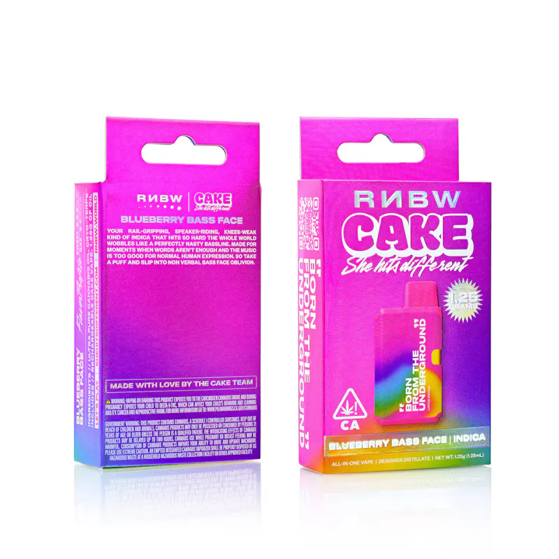 CAKE x RNBW Blueberry Bass Face Disposable 1.25g