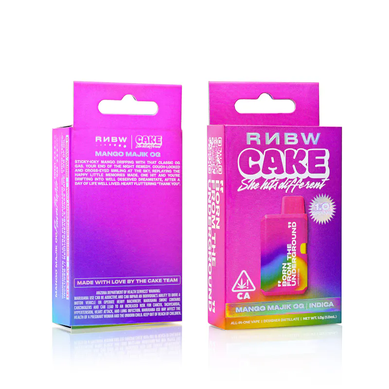 CAKE She Hits Different Mango Majik OG Disposable Vape 1.25g disposable