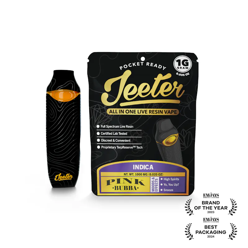 Jeeter Pink Bubba Live Resin Disposable 1g disposable