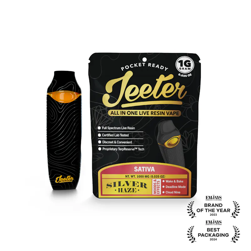 Jeeter Silver Haze Live Resin Disposable 1g disposable