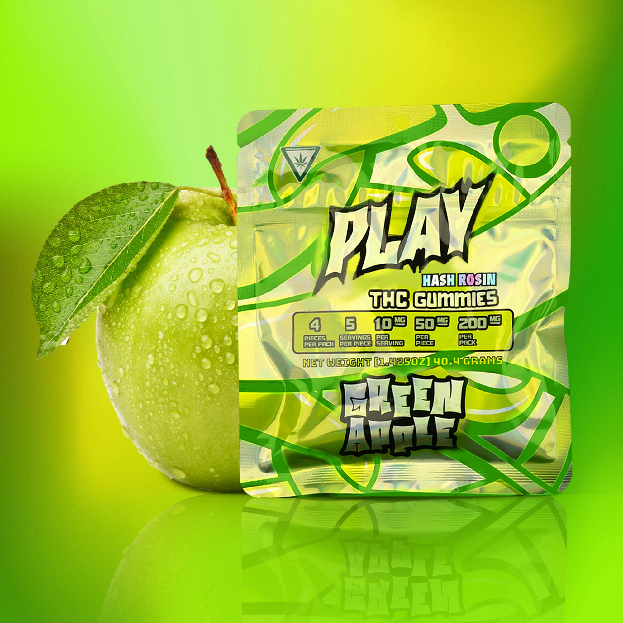 Play Michigan - Play | Green Apple | 200mg | Live Rosin Gummies - 1