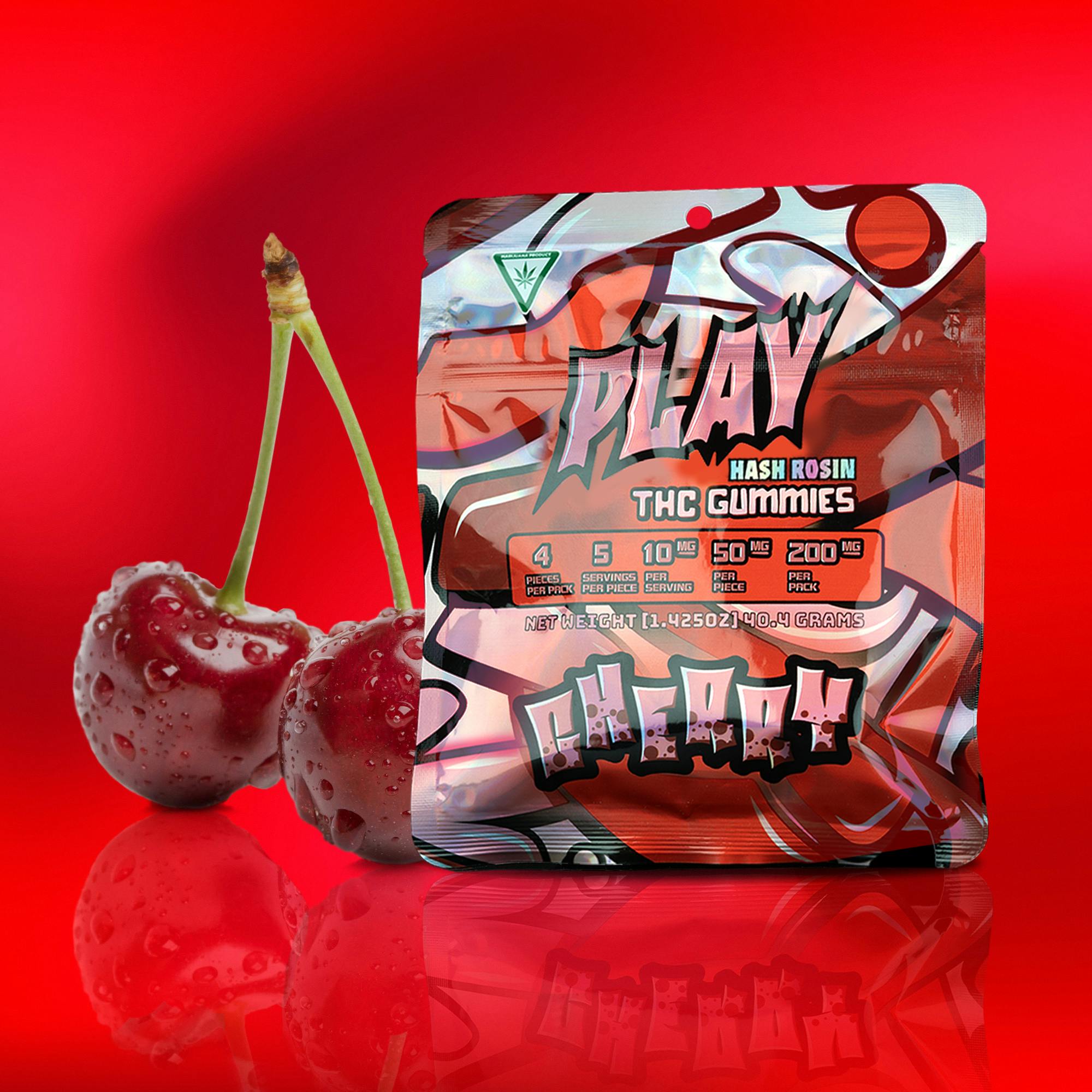 Play Michigan - Play | Cherry | 200mg | Live Rosin Gummies - 1