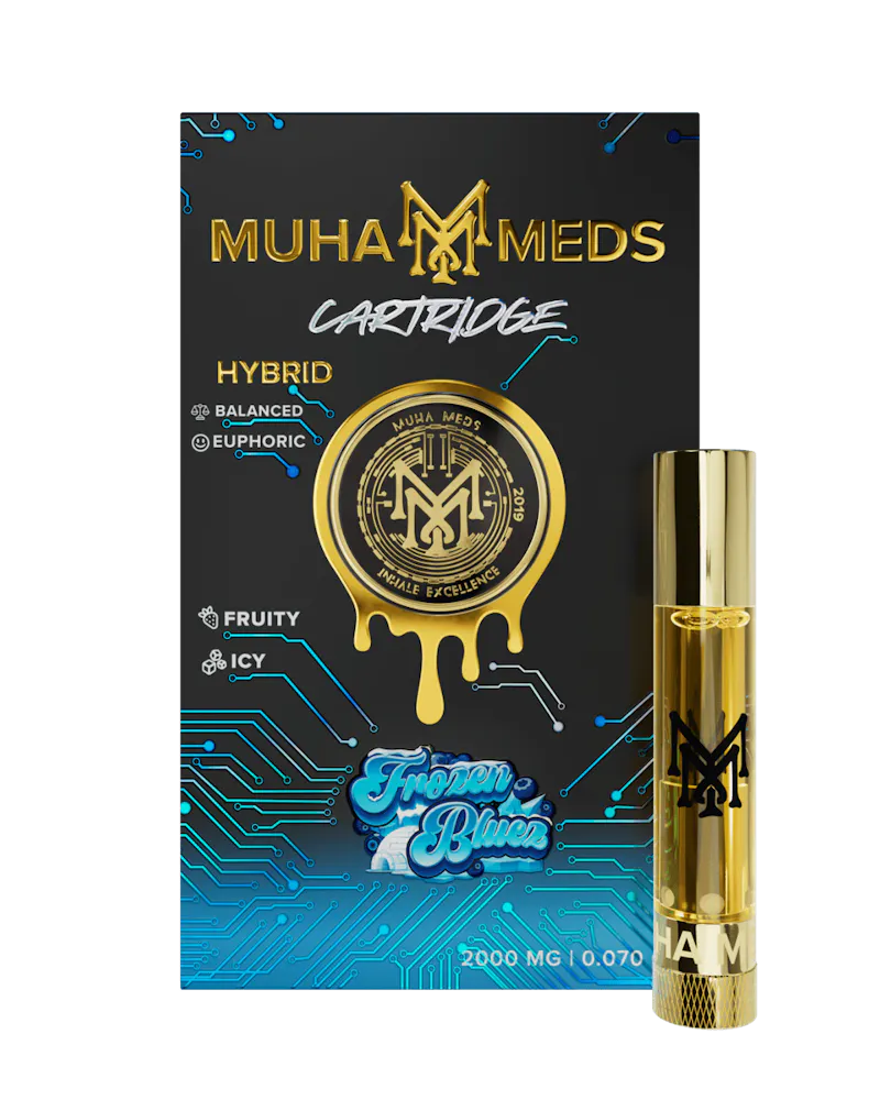 Muha Meds Frozen Bluez Cartridge 2g cartridge