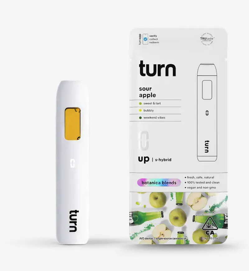 turn Sour Apple Seltzer Disposable 2g disposable