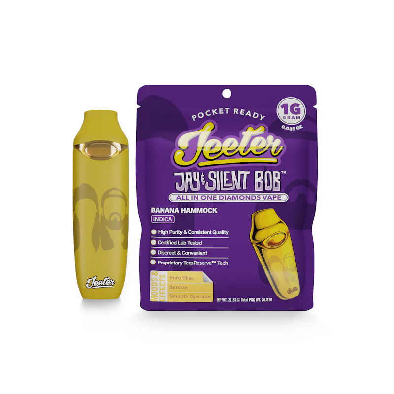 Jeeter x Jay & Silent Bob Banana Hammock All In One Diamonds Vape disposable