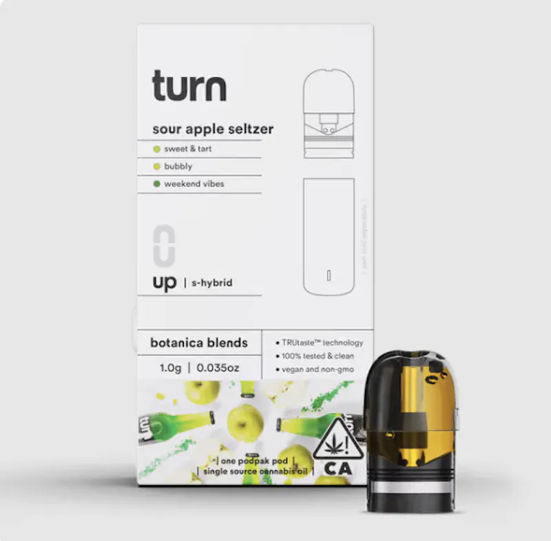 turn Sour Apple Seltzer Pod 1g pod