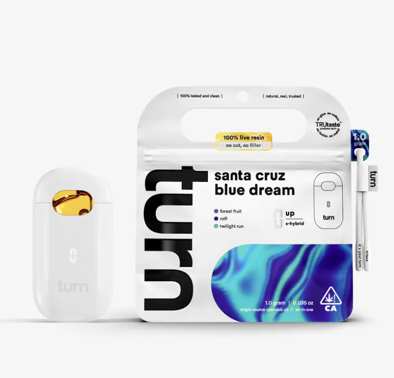 Santa Cruz Blue Dream Live Resin TurnOne Disposable 1g