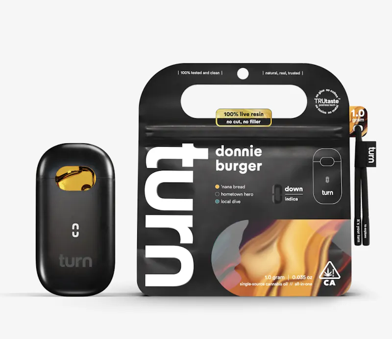 turn Donnie Burger Live Resin Disposable 1g disposable