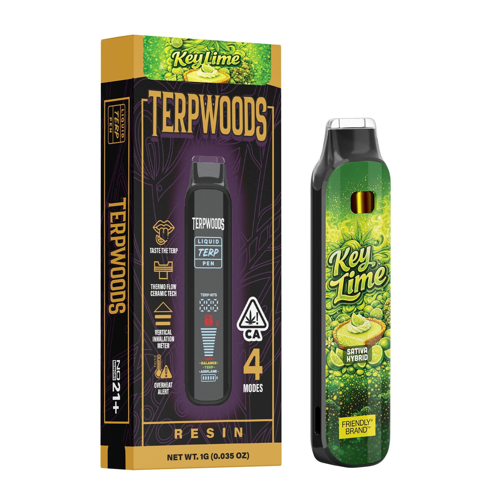 VAPE - TERPWOODS ALL IN ONE DEVICE LIVE RESIN KEY LIME 1G - Plant