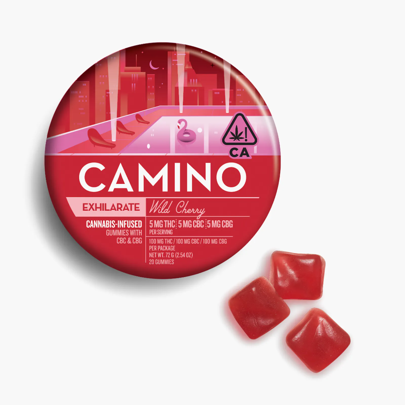 Wild Cherry Gummies | THC:CBC:CBG 5:5:5 | 100mg | 20ct | 5mg/ea