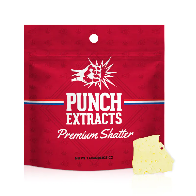 Punch Edibles Punch Rainbowlatti BHO Shatter 1g concentrate