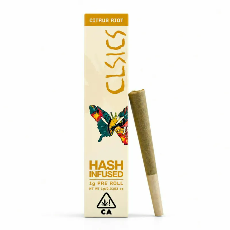 CLSICS - Citrus Riot - Hash Infused Joint - 1g pre-roll