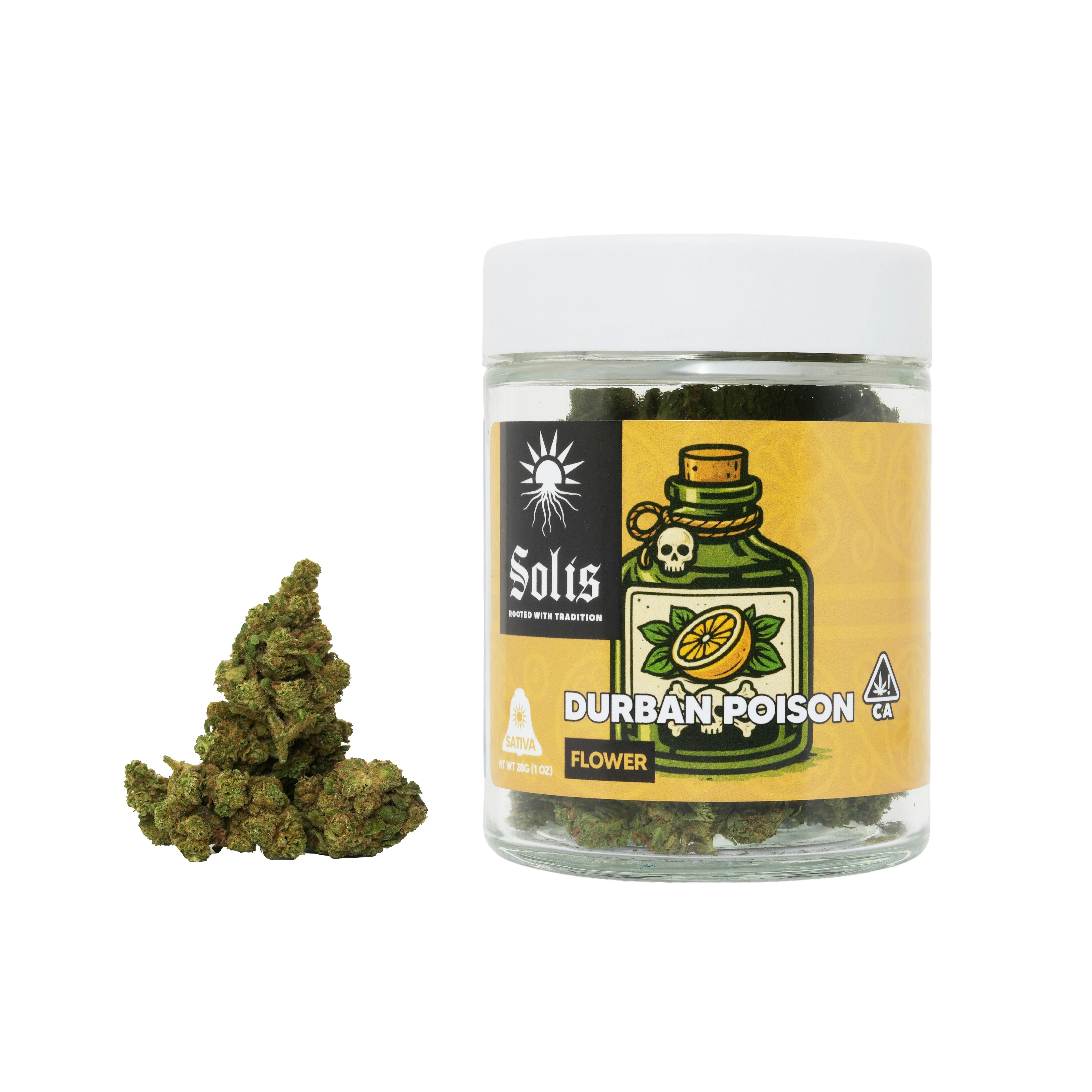 Solis - Durban Poison | Jarred Flower [28g] | Sativa - 1