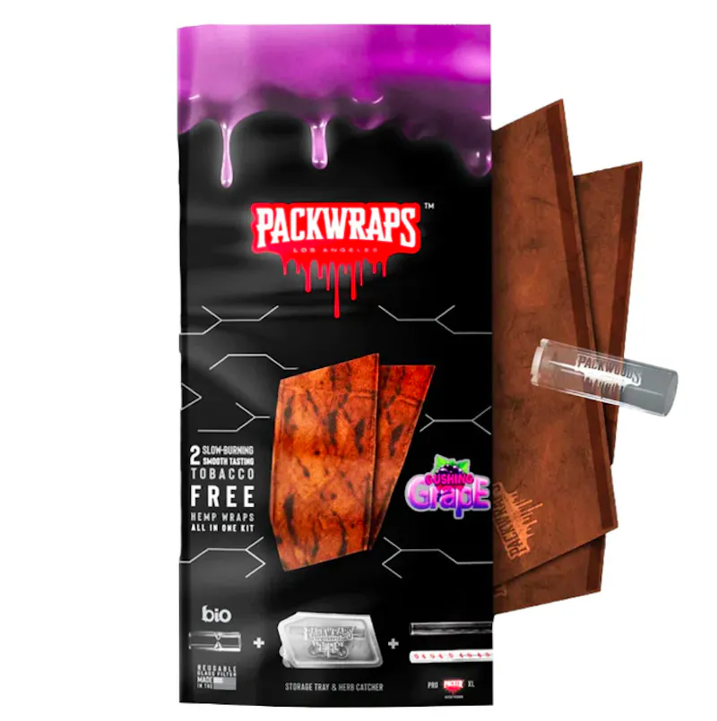 Packwoods Hemp Wraps 2-Pack - Gushing Grape Accessories cartridge