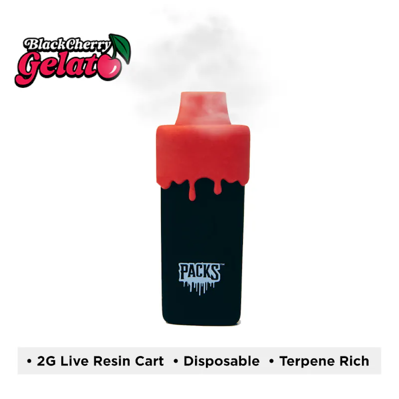 Packwoods Black Cherry Gelato Disposable 2g disposable