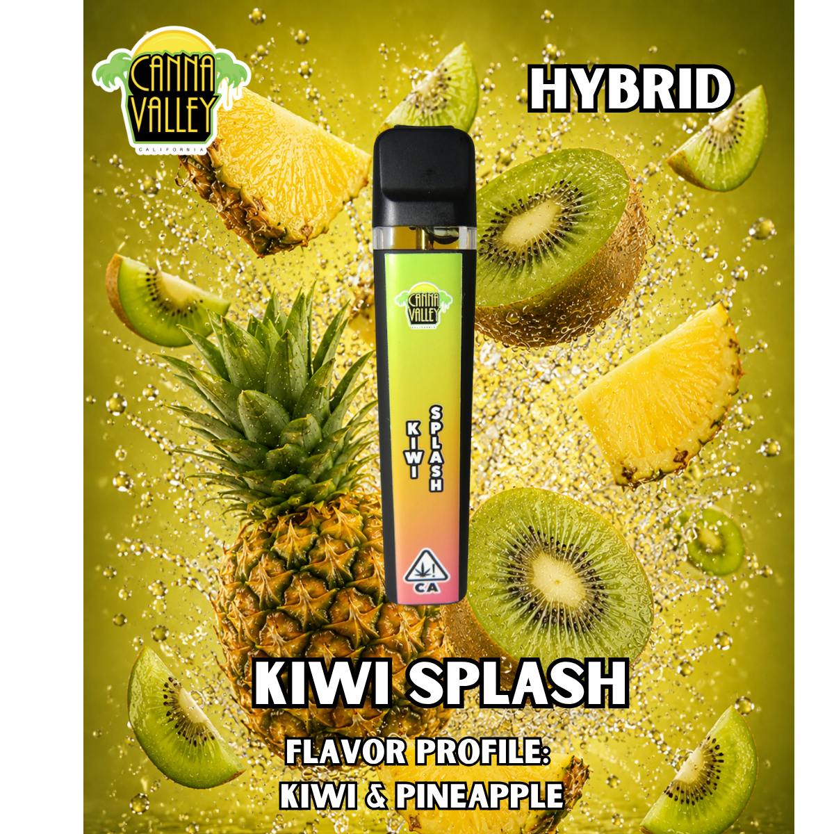 Canna Valley - Canna Valley - Kiwi Splash- 1g AIO Vape - Hybrid - 1
