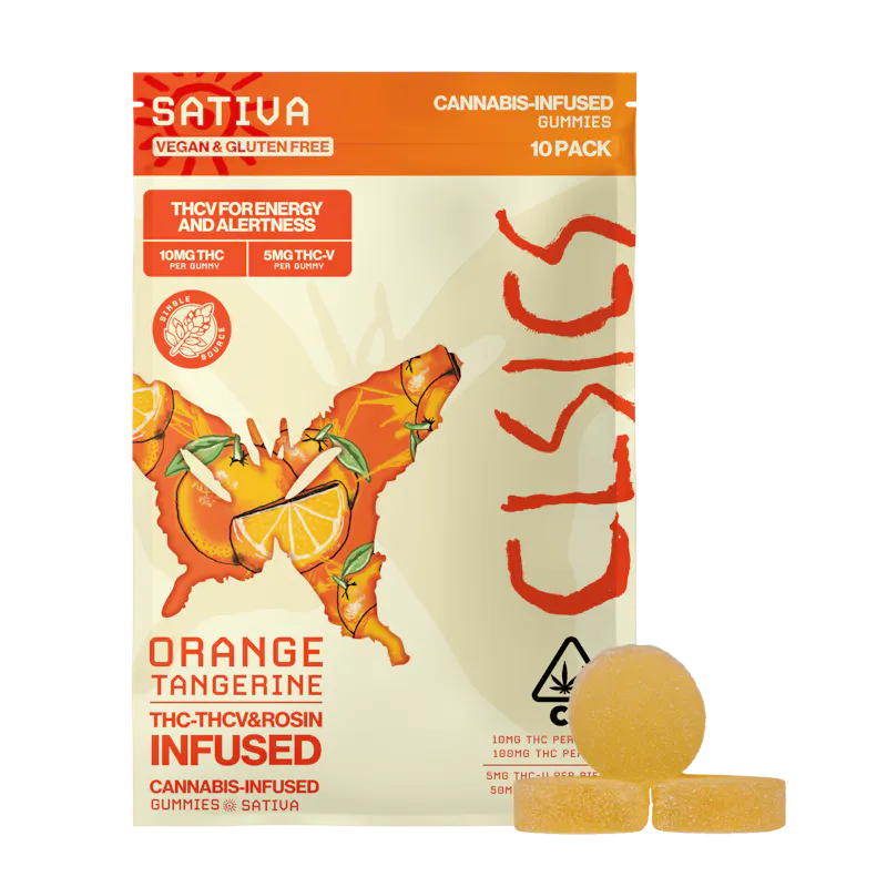 CLSICS - THC-V Orange Tangerine - Live Rosin Infused Gummies - 10ct