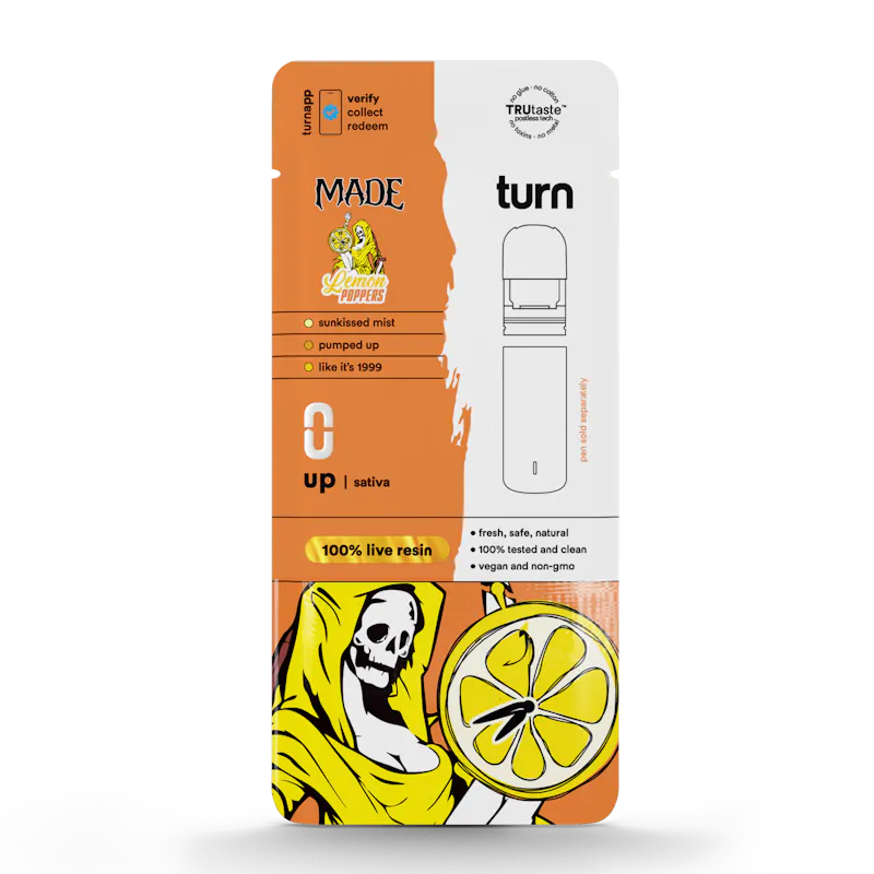 turn Lemon Poppers Live Resin Pod 1g pod