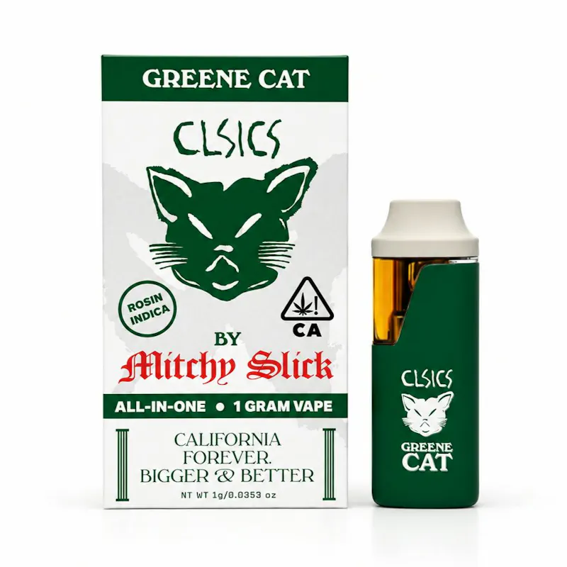 CLSICS - Greene Cat - Live Rosin All in One Vape - 1g disposable