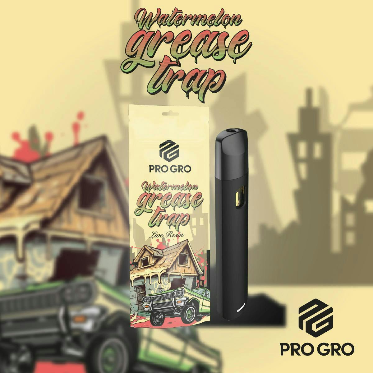 Pro Gro - Pro Gro | Watermelon Greasetrap | Live Resin Disposable | 1g - 1