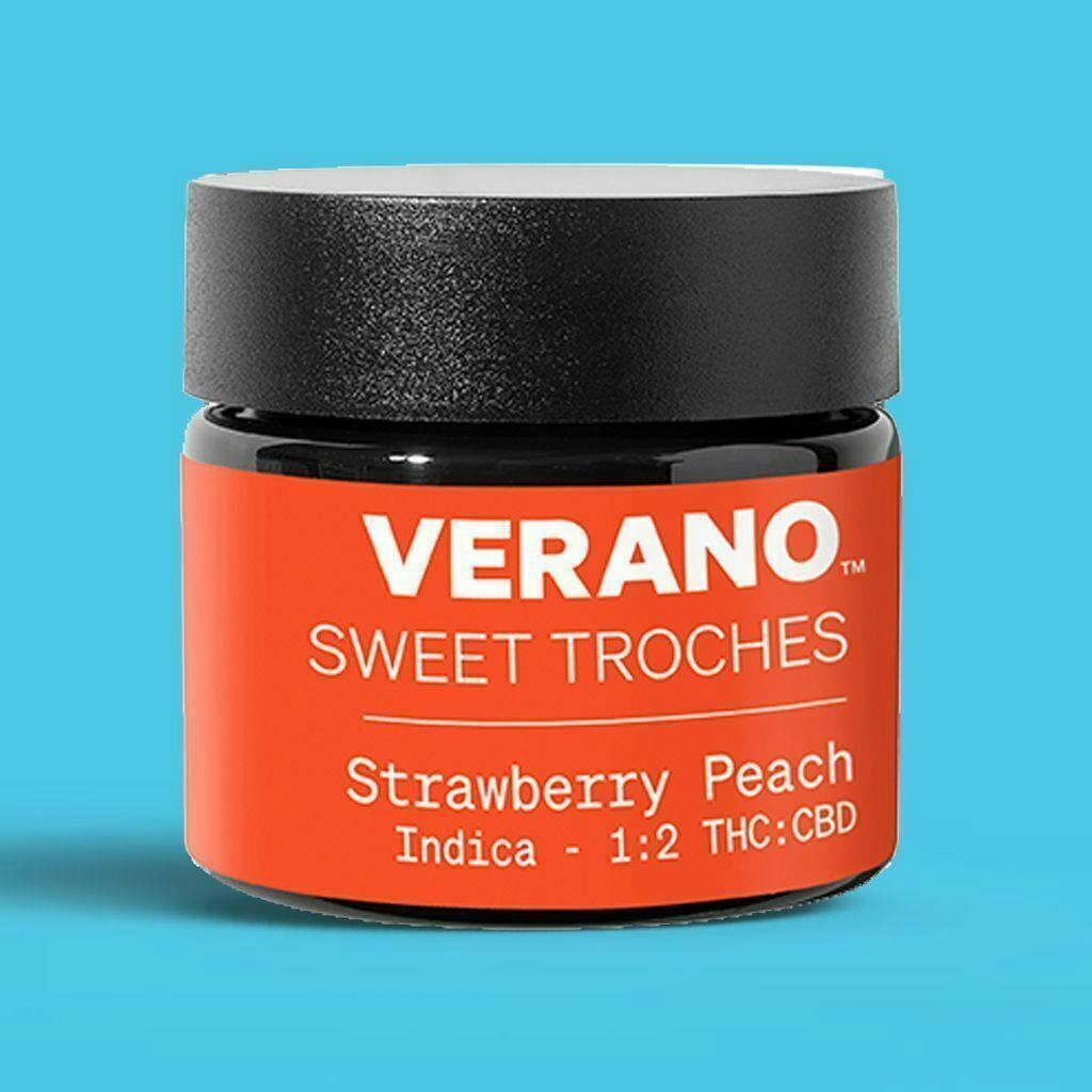 Verano - Verano | 1:2 Strawberry Peach Troches 100mg | Mints | 10pk | 10mg/ea - 1