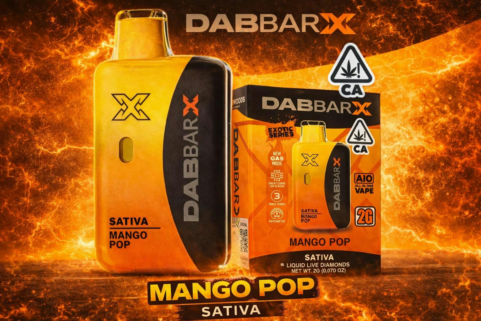 Dabwoods - Dabwoods | Mango Pop | Dab Bar X Liquid Diamonds Disposable | 2g - 1