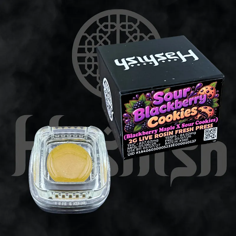 Hashish Sour Blackberry Cookies 2g Fresh Press