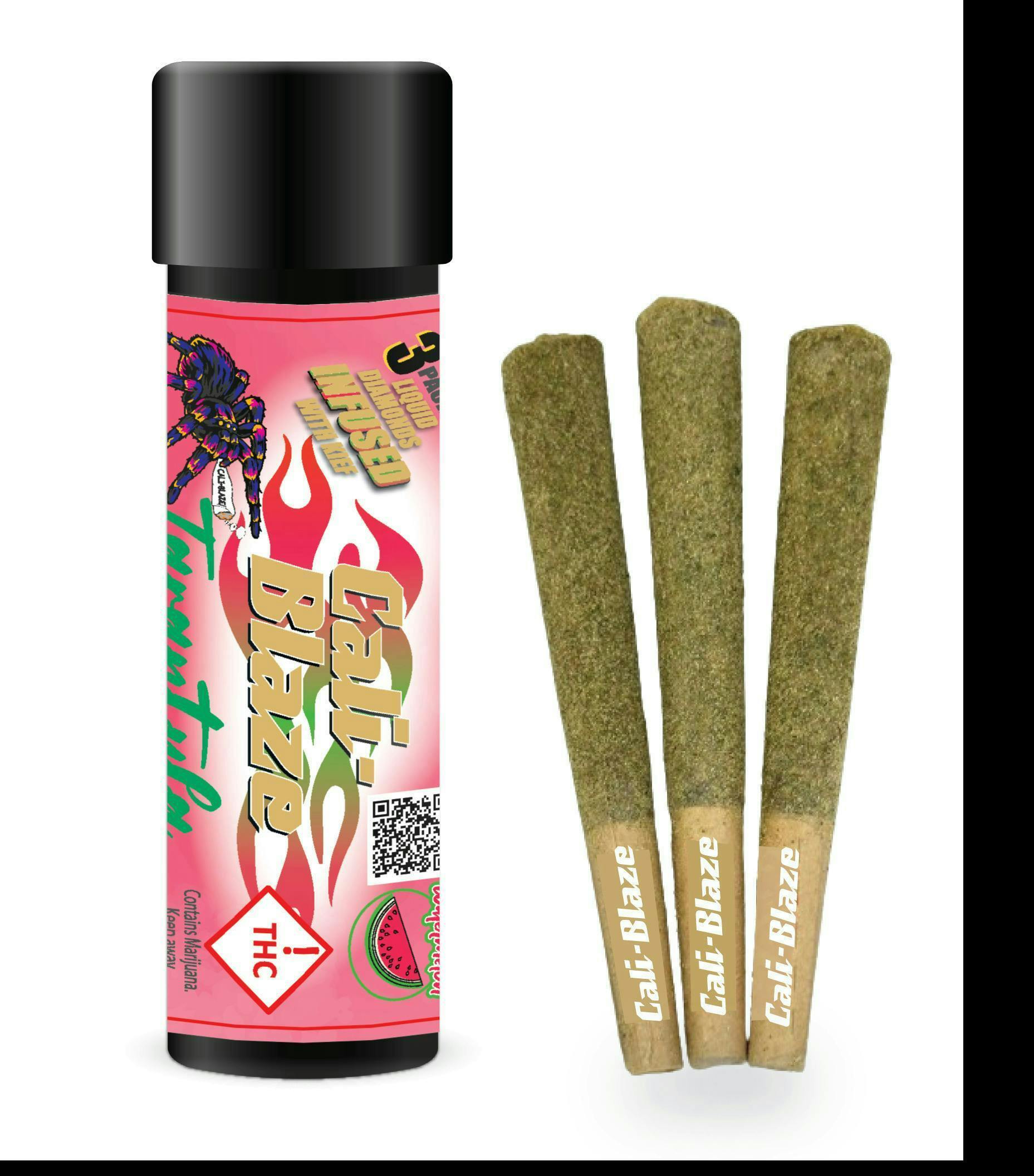 Cali-Blaze - Blue Dream x Watermelon | Infused Joints | 1g each | 3pk - 1