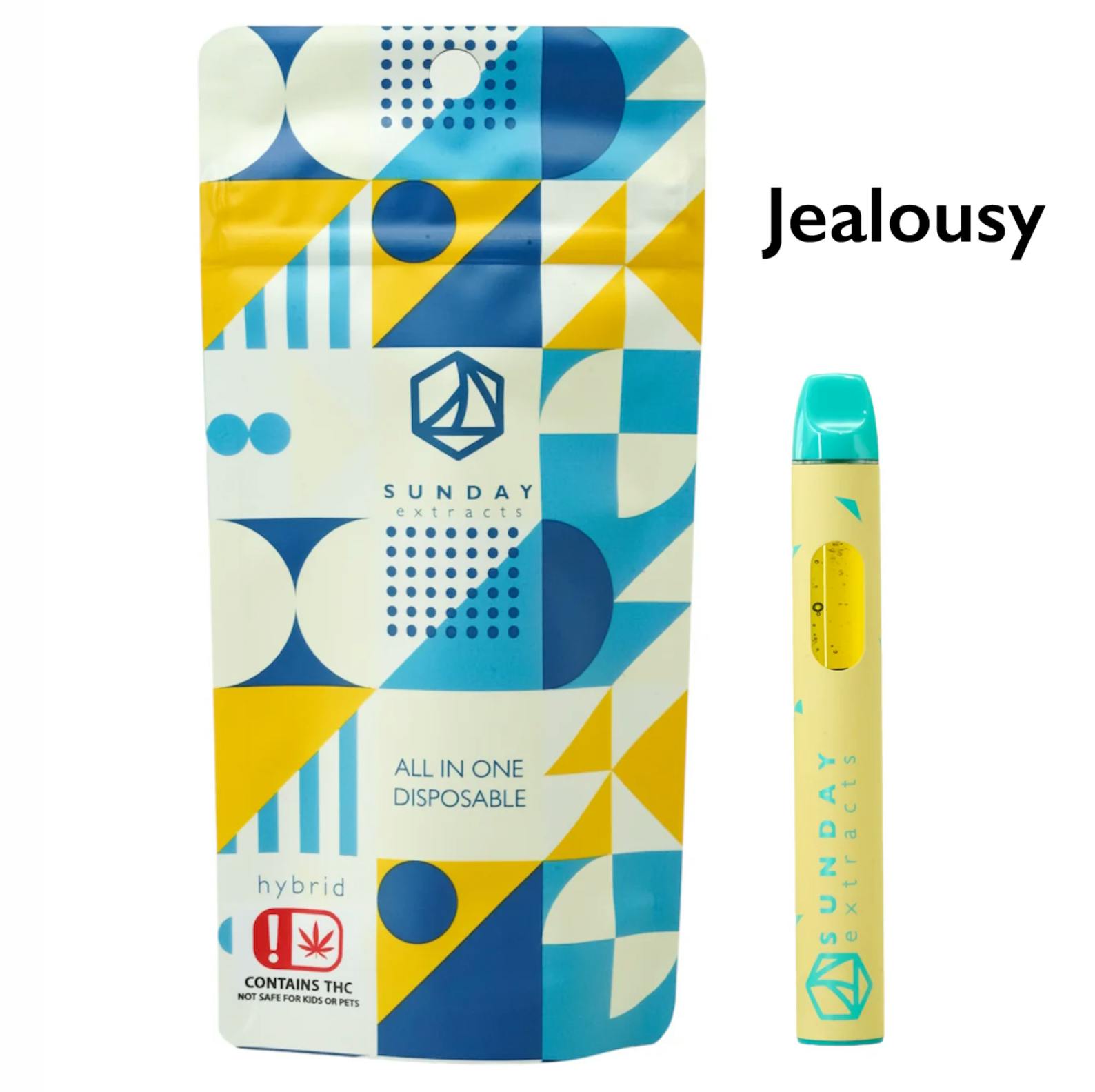 Sunday Extracts - Jealousy | Live Resin Disposable | 2g - 1