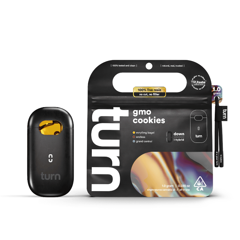 turn - GMO Cookies | Live Resin TurnOne Disposable | 1g - 1