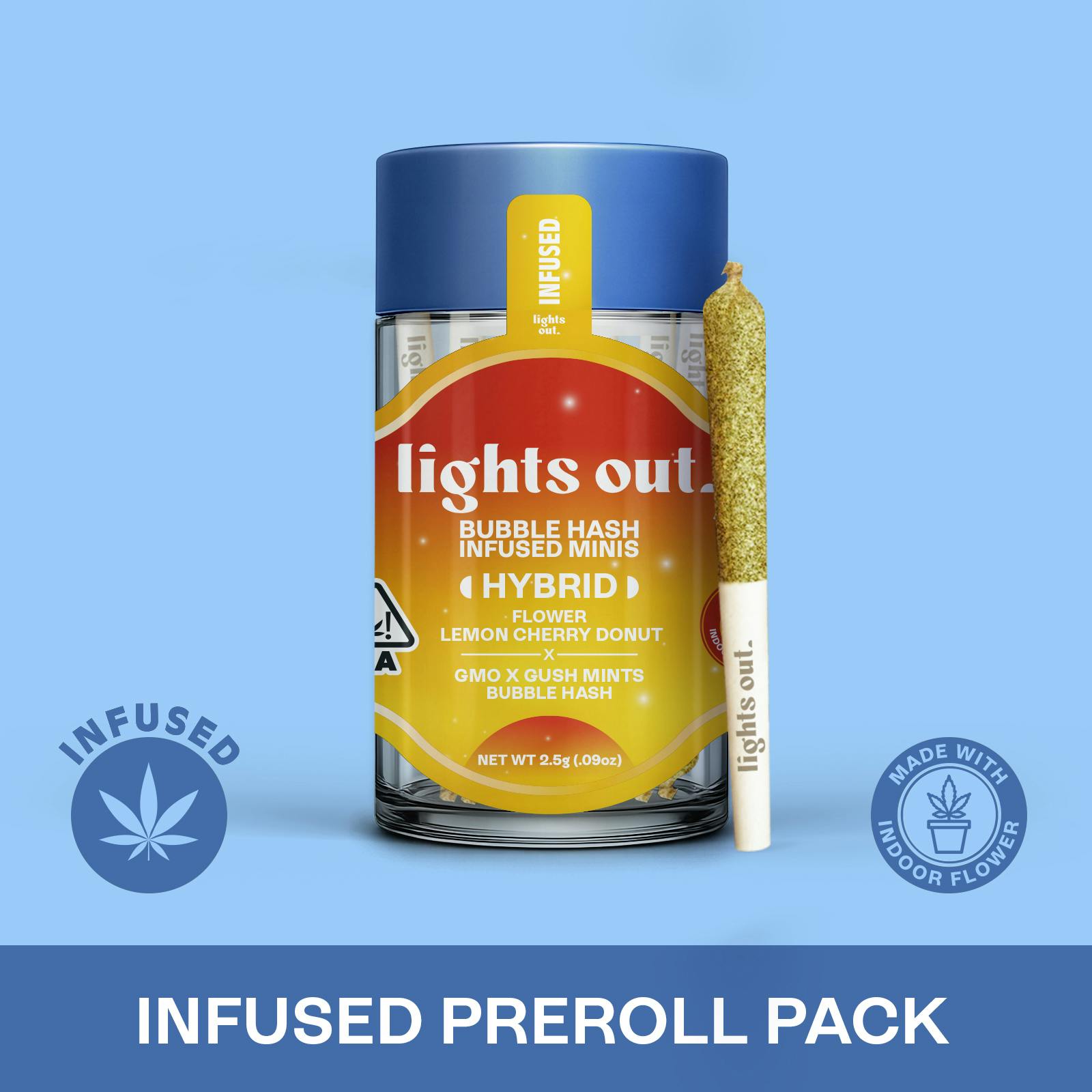 Lights Out - Lemon Cherry Donut x GMO x Gush Mints (Hybrid) 5pk - 1