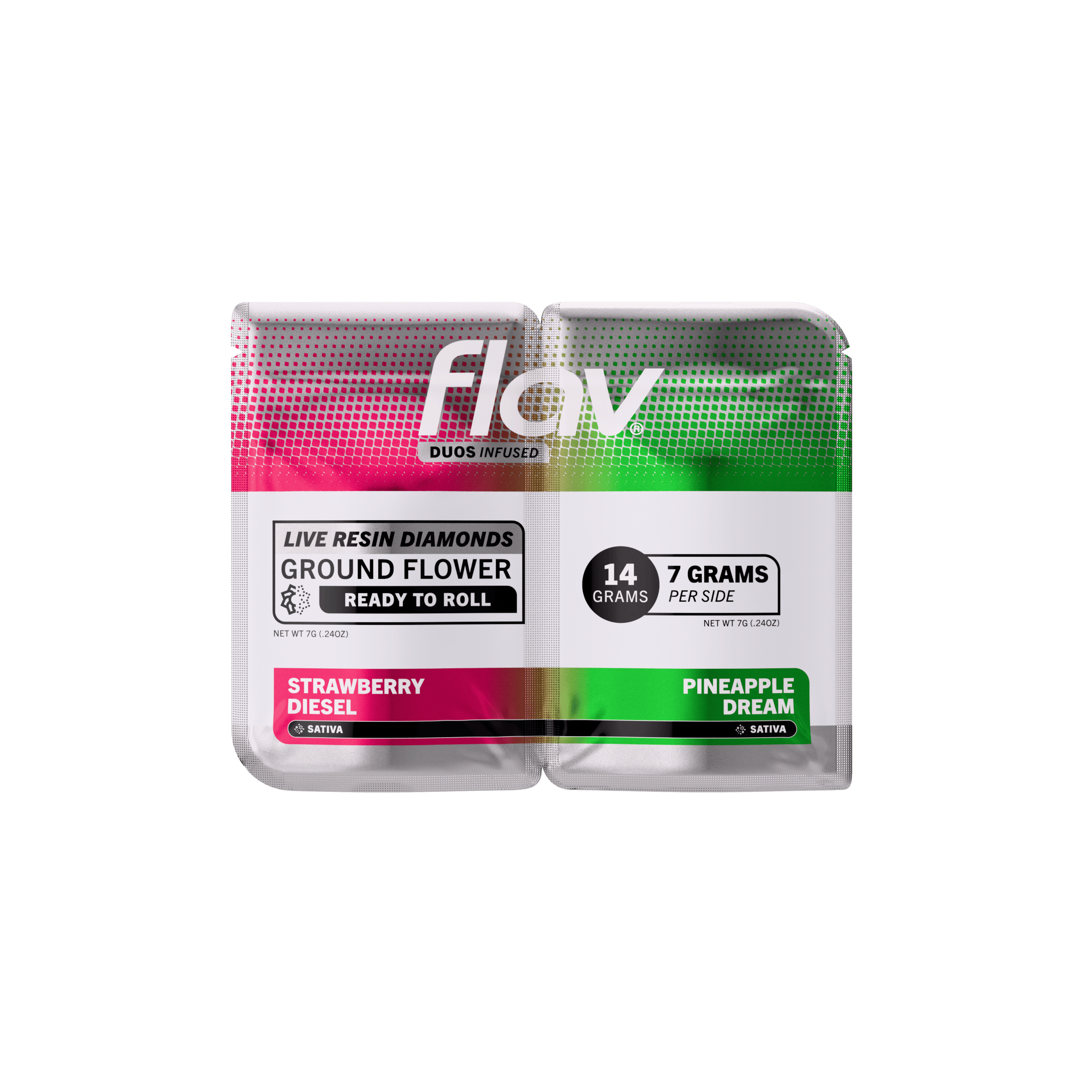 Infused Ground Flower 14g - Strawberry Diesel (H) x Pineapple Dream (S)